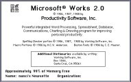 Microsoft Works 2.0 (1988)