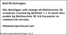 Wolfenstein 3D: Wolf3D Autotyper (1996)