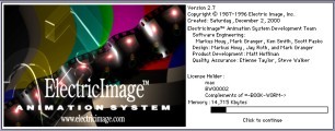 Electric Image Animation System EIAS 2.7 for Mac 68K (1996)