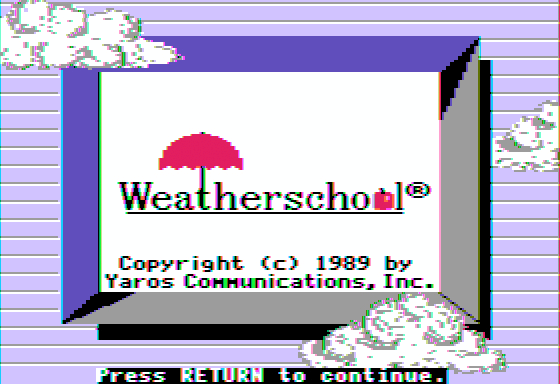 Weatherschool game (1989)