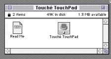 Touché TouchPad control panel / driver (1995)