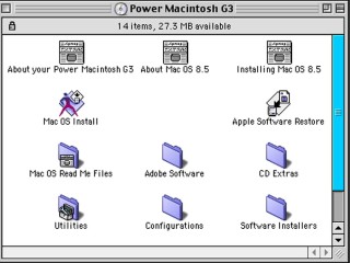 MacOS 8.5 / 8.5.1 for Power Macintosh G3 (1998) [PROVENANCE TO BE VERIFIED] (1998)