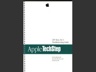 Apple TechStep CPU Tests, Vol. 3 Troubleshooting Guide (1993)
