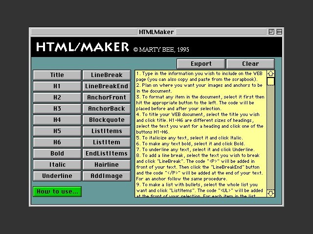 HTML/Maker (1995)