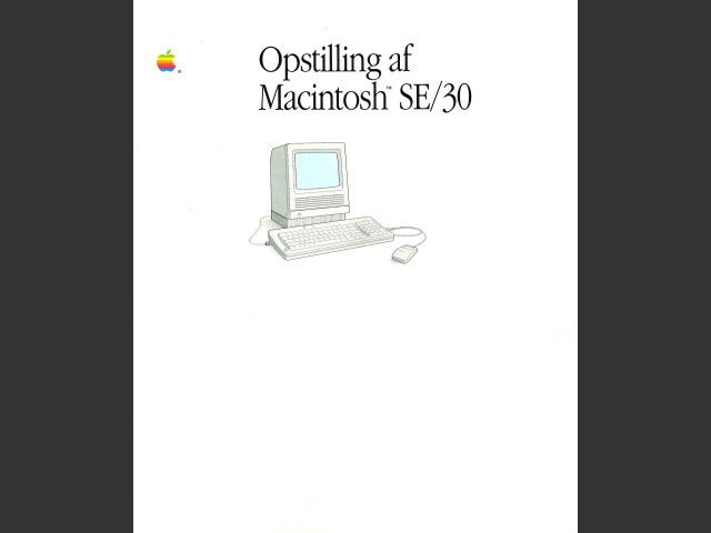 Macintosh SE/30 Setup Danish - Opstilling af Macintosh SE/30 (1990)