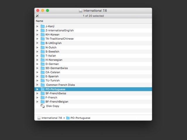 Mac OS 7.6 floppy disk images in various languages {Home build image} (1997)