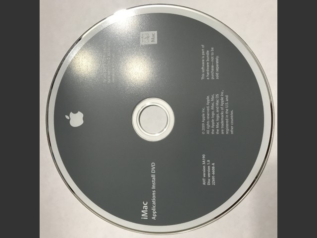 iMac Applications Install DVD AHT v3A190 Disc v1.0 (DVD DL) (2009)