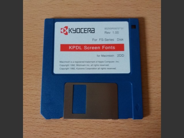 Screen Fonts for Kyocera FS printer series (1992)
