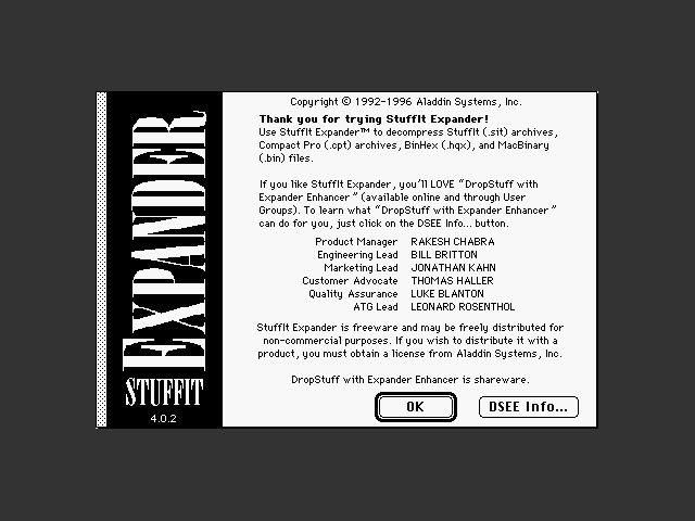 StuffIt Expander 4.0.2 (1992)