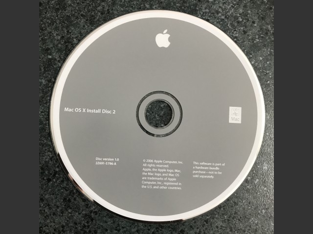 Mac OS X 10.4.6 (MacBook Core Duo) (AHT 3A104) (DVD DL) (2005)