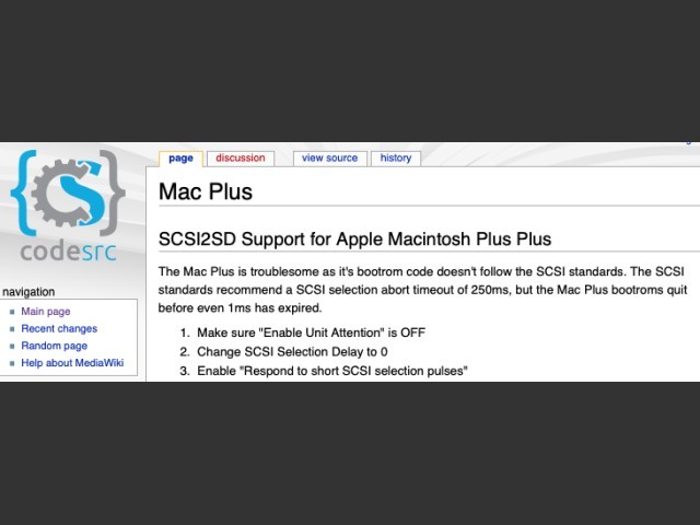 Mac Plus specific settings 