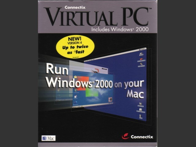 Virtual PC 4.0 box cover with Windows 2000 