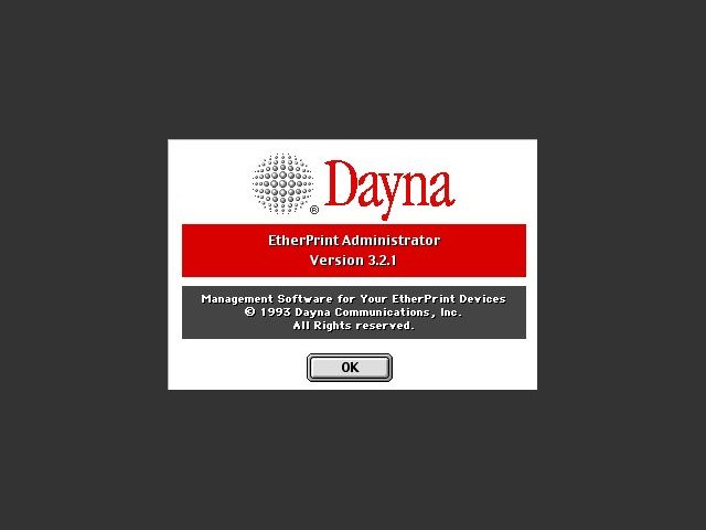 Dayna EtherPrint Administrator v3.2.1 (1997)