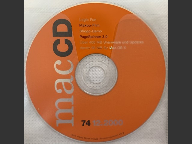 Mac Magazin CD 74 (December 2000, German) (2000)