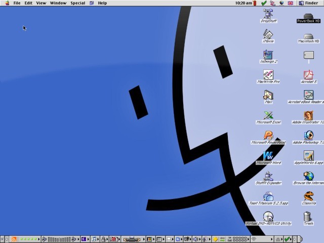 Mac OS 9 Early Light, Light and Dark Theme (1999)