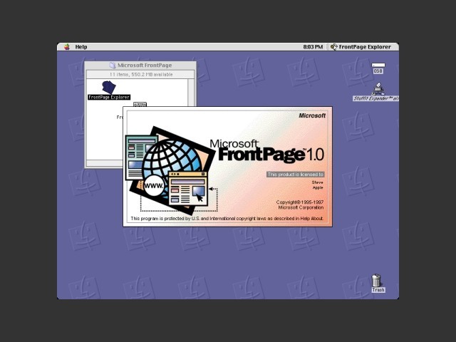 Microsoft FrontPage 1.0d (1998)