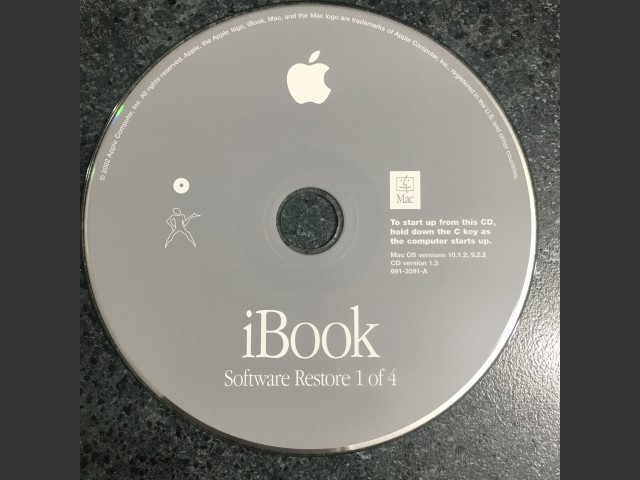 Mac OS 9.2.2 - Mac OS X 10.1.2 (Disc 1.3) (iBook) (691-3591-A) (CD) (2002)