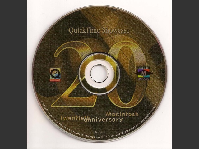 QuickTime Showcase CD, 20th anniversary edition 