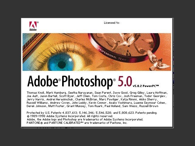 Adobe Photoshop 5.0.x (1998)