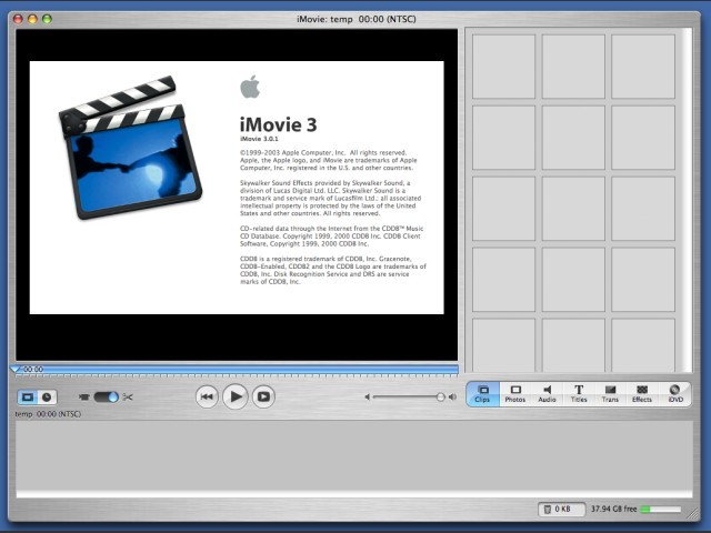 iMovie 2 v2.0.3 (2001)