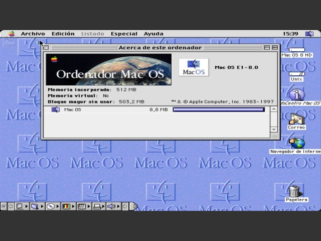 Mac OS 8 ejecutándose en Android / Mac OS 8 running in Android 
