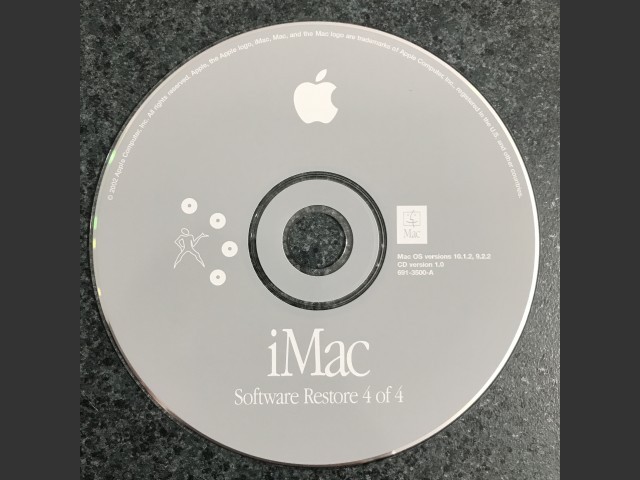 691-3497-A,,iMac. Install & Software Restore (4 CD set) Mac OS v10.1.2, v9.2.2. Disc... (2002)