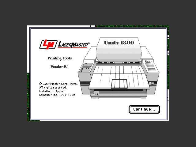 LaserMaster Unity 1800 Printing Tools and Utilities 5.1 (1995)