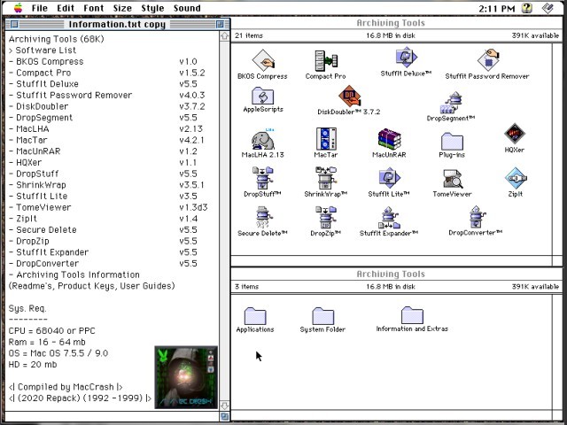 Archiving Tools (68K) (1999)