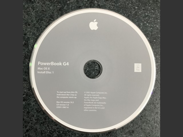 Mac OS X 10.2 (Disc 1.0) (PowerBook G4 2002) (CD) (2002)