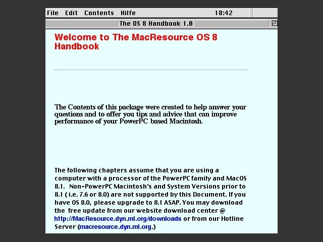 The OS 8 Handbook (1998)