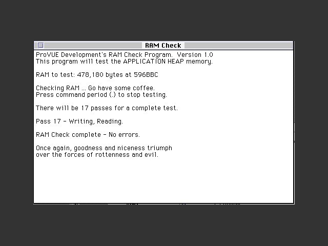 RAM Check (1989)