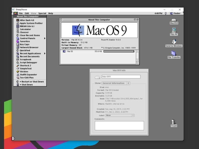 "MacOS9.exe" or "Mac OS 9 for Windows" (SheepShaver for dummies) (2020)