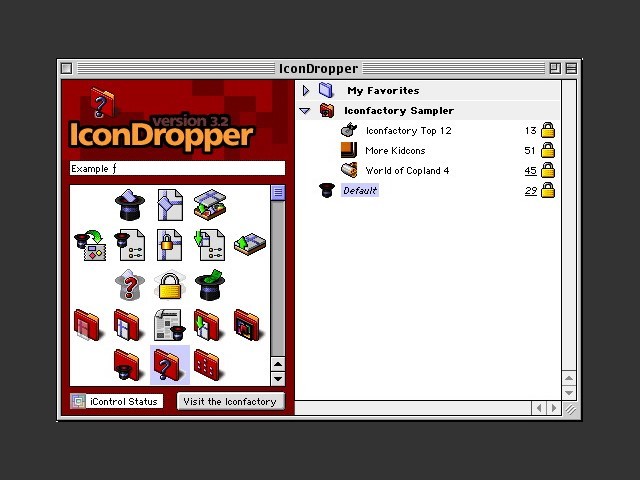 IconDropper / Main interface 