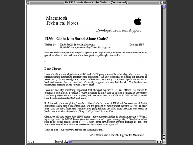 Macintosh Tech Notes - October 1989 (1989)