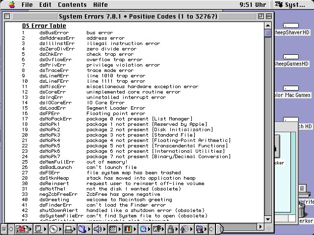 System Errors 7.x (1991)