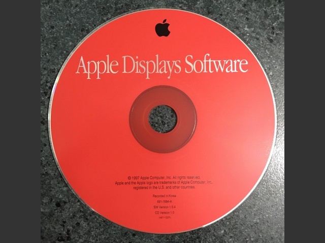 Apple Displays Software 1.5.4 (691-1684-A) (CD) (1997)