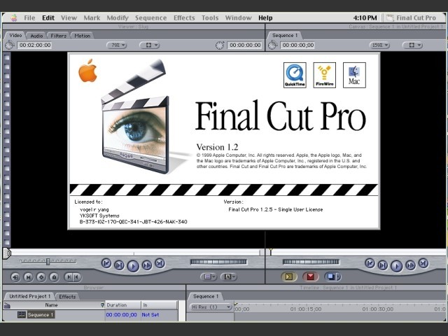 Final Cut Pro 1.2.5 (EN + DE) (1999)