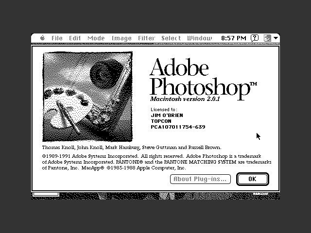 Adobe Photoshop 2.0.1 (1991)