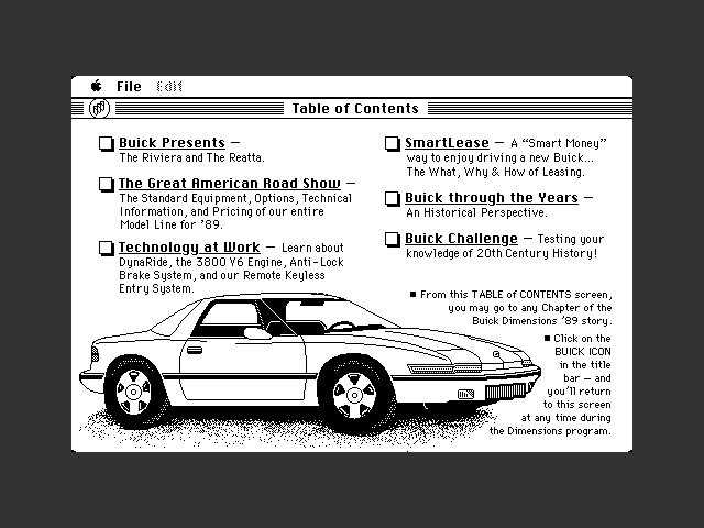 Buick Dimensions 1989 (1988)