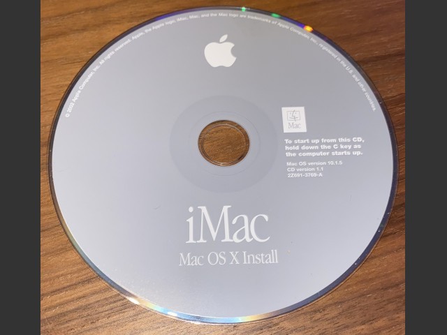 691-3769-A Mac OS X Install CD (2002)