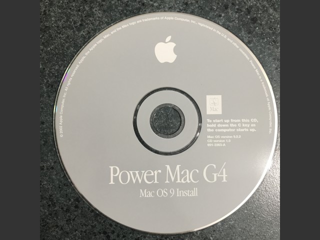 691-3363-A,,Power Mac G4. Mac OS 9 Install. Mac OS v9.2.2. Disc v1.0 2002 (CD) (2002)