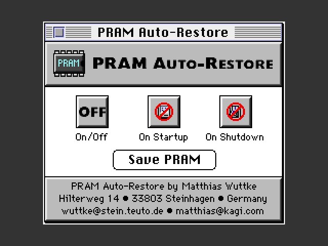 PRAM Auto-Restore (1995)