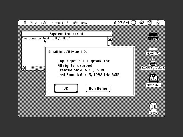 Digitalk Smalltalk/V for Mac (1992)