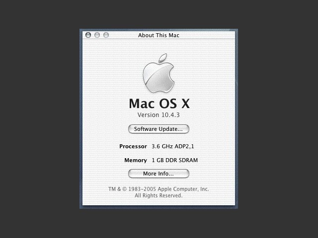 Mac OS X for Intel Developer Transition Kit (2005)