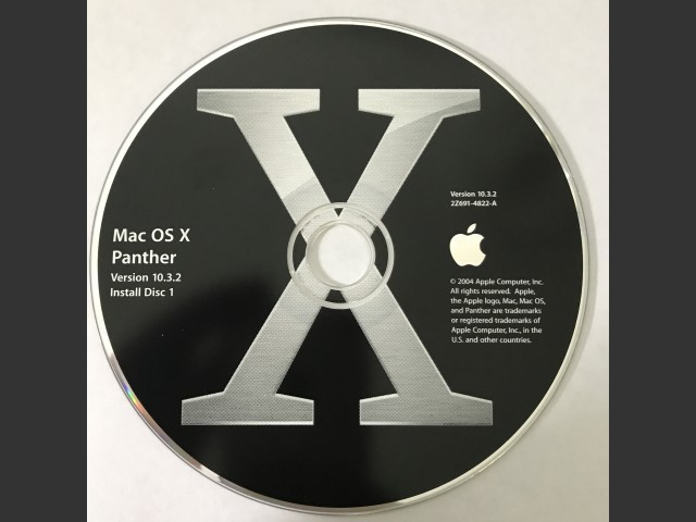 Mac OS X 10.3.2 (691-4822-A,2Z) (CD) (2003)