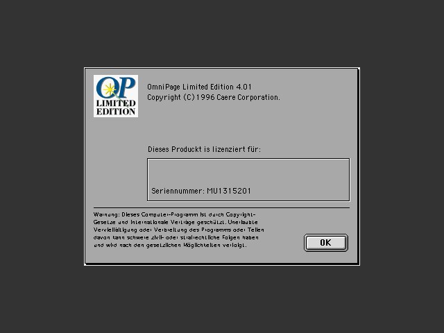 OmniPage 4.0.1 LE (1996)