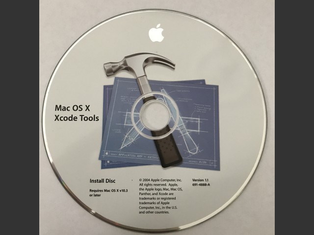 691-4888-A,,Mac OS X Xcode Tools v1.1 Install Disc (CD) (2003)