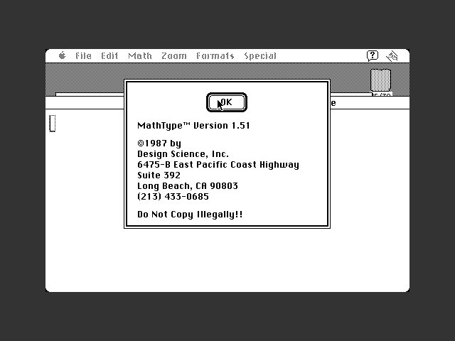 MathType 1.51 (1987)