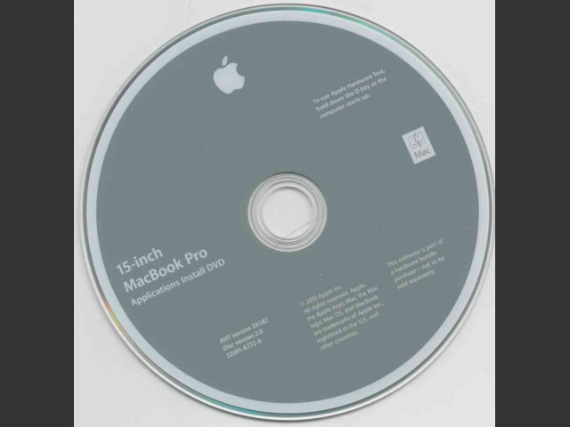 15-inch MacBook Pro Install DVD (2010)