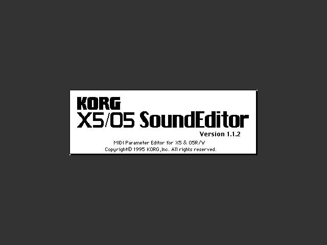 Korg X5/O5 SoundEditor (1995)